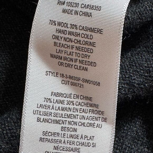 joe Sweaters Womens Size small Wool cashmere Tunic Turtleneck Charcoal Gray - Picture 12 of 13